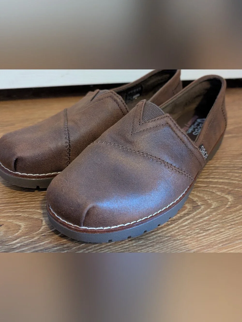 Skechers Women's BOBS Chill Lugs Brown Loafers Size 9 1/2
